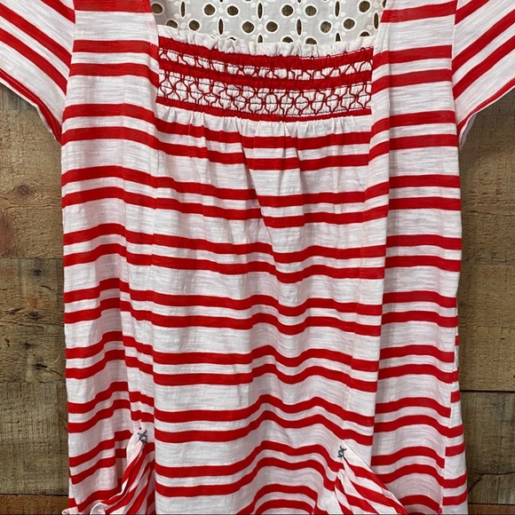 Meadow Rue Marin Striped Top Red & White Size Large - Picture 5 of 13